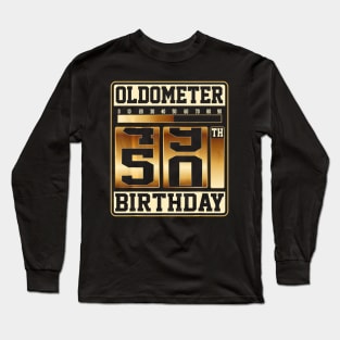Oldometer 49 50 Shirt 50 Oldometer Shirt Fathers Day Gift Long Sleeve T-Shirt